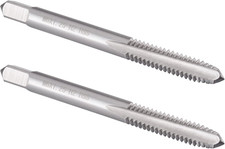 2Pcs M6 X 1.25 Thread Tap Right Hand, HSS M6 X 1.25 Straight Fluted Machine Tap