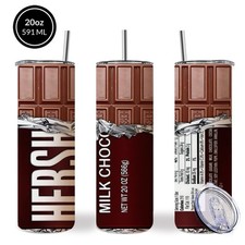 20oz Hershey's Chocolate Bar Tumbler Stainless Steel Insulated Coffee Mug Gift
