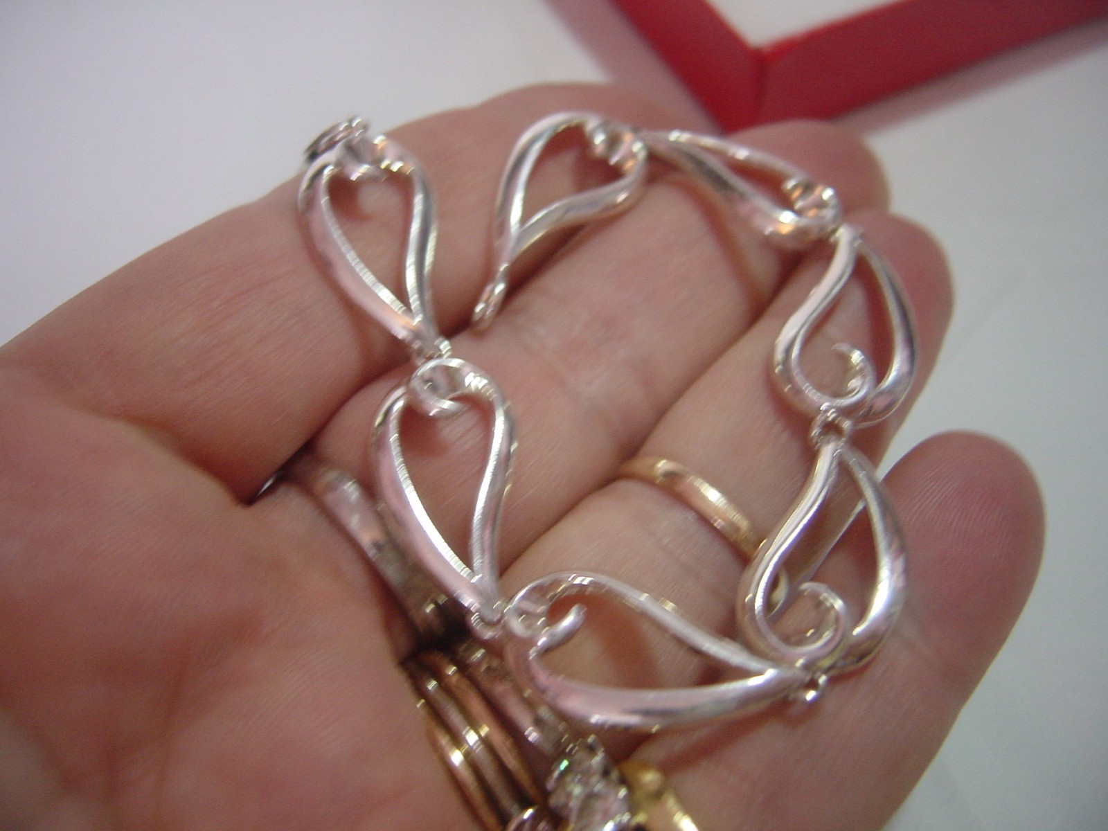 EXQUISITE Solid sterling silver Bracelet-unusual … - image 12