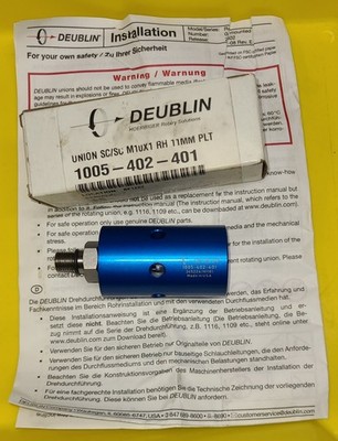 Deublin 1005-402-401 Union, M10x1 RH, 11 mm pilot, 1/8'' NPT