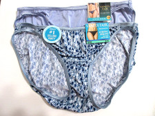Vanity Fair 2-Pack Illumination String BIKINI Panties 18108 Blue women  8/XL