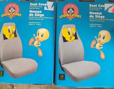 2 New Tweety Birdlooney Toonrare Vintage Car Bucket Seat Covers Auto Truck Suv