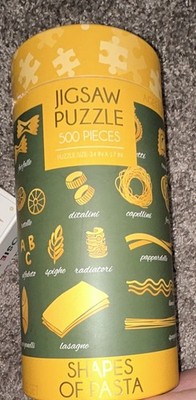Galison Shapes of Pasta 500-Piece Interlocking Cardboard Jigsaw Puzzle