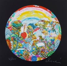 Luca Alinari “L'altro io del suo io” serigrafia polimaterica su cartone 56/200