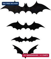 60 PCS Bats Wall Decor, 3D Realistic Bat Halloween Decoration Stickers for Home