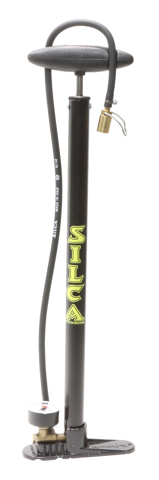 Vintage Italian Silca Floor Pump 230psi Black Pump Black Base 73 Presta NOS NEW 19290₽