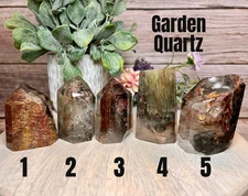 Garden Quartz Tower, Lodolite Tower, Garden Quartz Freeform, Inclusion Quartz