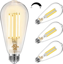Vintage LED Edison Bulbs, E26 Led Bulb 60W Equivalent, Dimmable 4 Pack