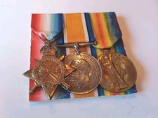Militaria WW1 Trio Medals 1442 L. CPL.  A. W. Burgess R. Fus. Inc. Victory, 1914