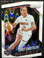 2025 Panini Prizm WNBA #84 Emily Engstler White Seismic - Washington Mystics
