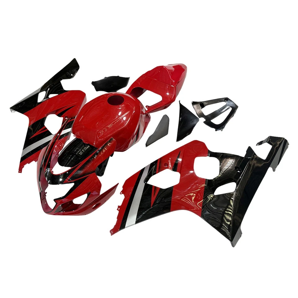 Kit de carenado ABS para Suzuki GSXR600 GSXR750 2004 2005 K4 04 05 kit de carrocería rojo negro Foto 2 de 4