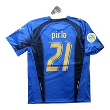Pirlo Italy 2006 World Cup Home Jersey Retro Shirt - Men s Sizes - NWT