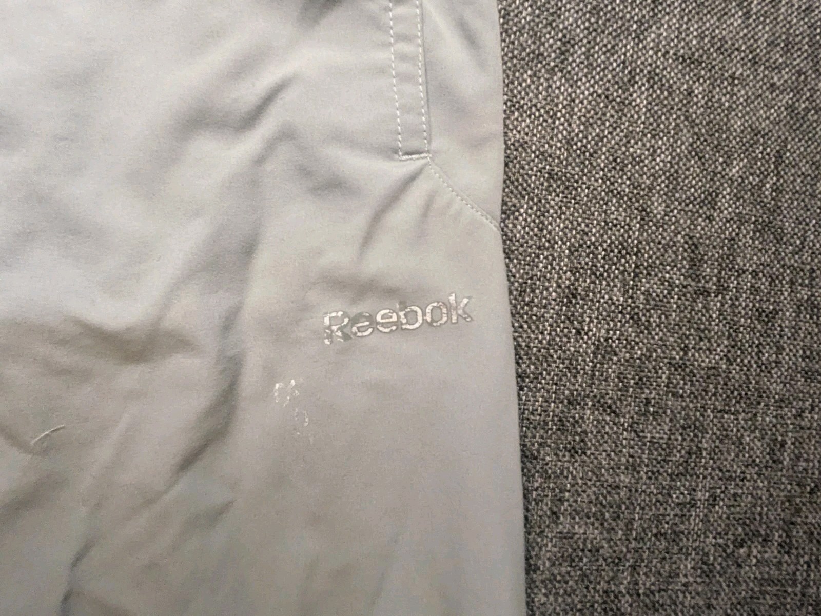 Reebok Y2K Pants Men's Medium Gray & Blue Warm Up Sweats Athletic Joggers Sports thumbnail 4