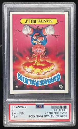 1985 Topps Garbage Pail Kids Series 1 #8b Blasted Billy PSA 8