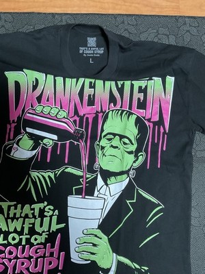 ALOCS Awful Lot Of Cough Syrup Drankenstein Tee Black S L XL
