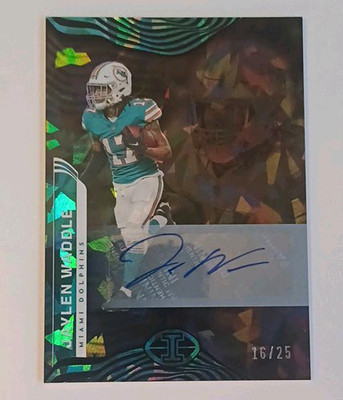 2022 Panini Illusions Jaylen Waddle BLACK ICE🧊 Auto /25 #61 Dolphins Broncos