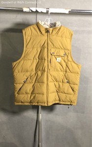 Carhartt Men's Ochre Rain Defender Loose Fit Insulated Sherpa Lined Vest Sz L