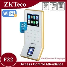 ZKTeco F22 Biometric Fingerprint Time Clock Attendance -No Monthly Fees