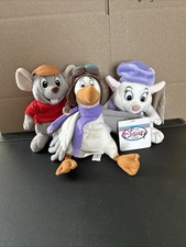 The Disney Store The Rescuers Bernard, Bianca, Orville -Mini Bean Bag Beanie