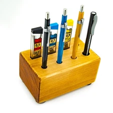 Pentel Sharp Mechanical Pencils Set Custom Wood Display Stand 0.5 0.7 0.9mm