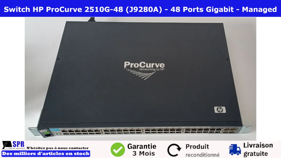HP ProCurve 2510G-48 J9280A – Switch 48 Ports Gigabit – Manageable - Photo 2/4
