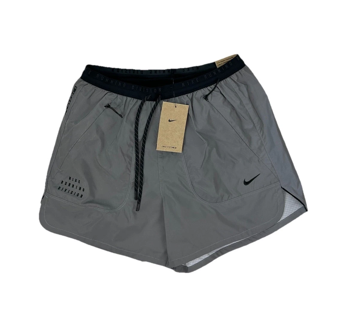 NEW Nike Dri-FIT 4" Reflect 2-in-1 Shorts Silver Lined Mens Size S FZ1123-035