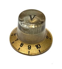 1 Teisco , Univox , Epiphone amber Gold volume knob electric guitar parts Japan