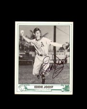 Eddie Joost Signed 1947 Play Ball 1985 TCMA Reprint Philadelphia Athletics Autog