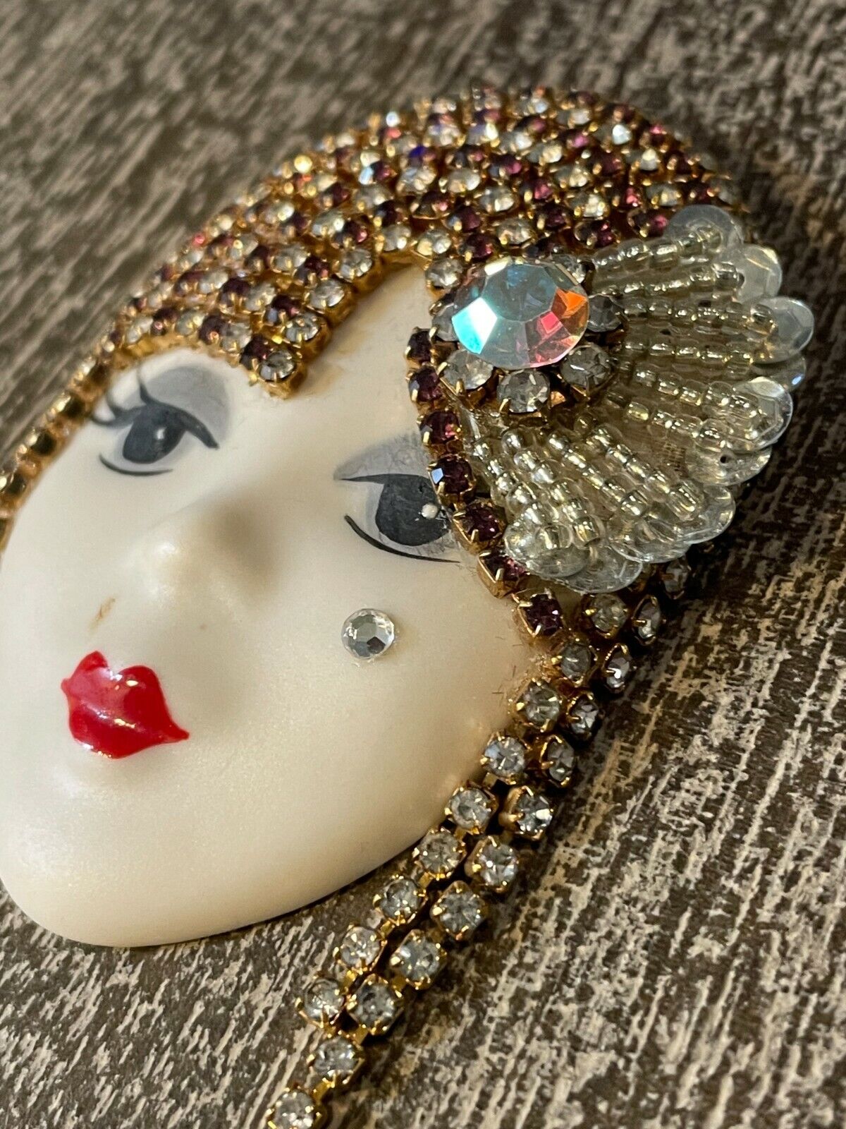 classic female face Pin for Sale by eva annabaxton