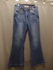 Rock  Roll Women's Denim High Rise Trousers 30x32 Flared