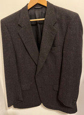 Burberry Men 100 Camel Hair Plaid Blazer Size 44