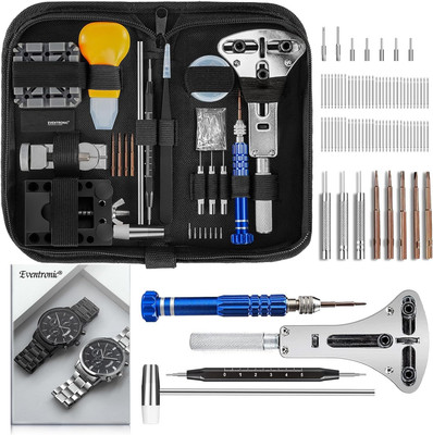【Upgrade 2025】Eventronic Uhrenwerkzeug Set, Uhr Batteriewechsel Werkzeug Uhren R