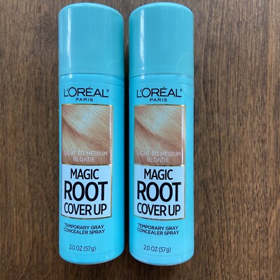 L'oreal Magic Root Cover Up Concealer Spray Light/Medium Blonde Set (2) NEW