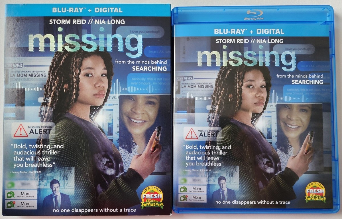 MISSING BLU RAY + SLIPCOVER STORM REID NIA LONG FREE USA SHIPPING