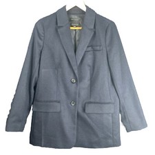 Talbots Size 4 Navy Blue 2 Button Blazer Jacket Wool Blend Women  s Classic Lux