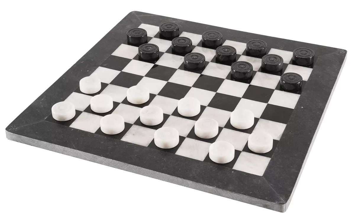 Radicaln Marble Chess Set 15 Inches White and Black Handmade Chess Board Game for Adults - Best Travel Chess Set 2 Player Games - 1 Chess Board & 32