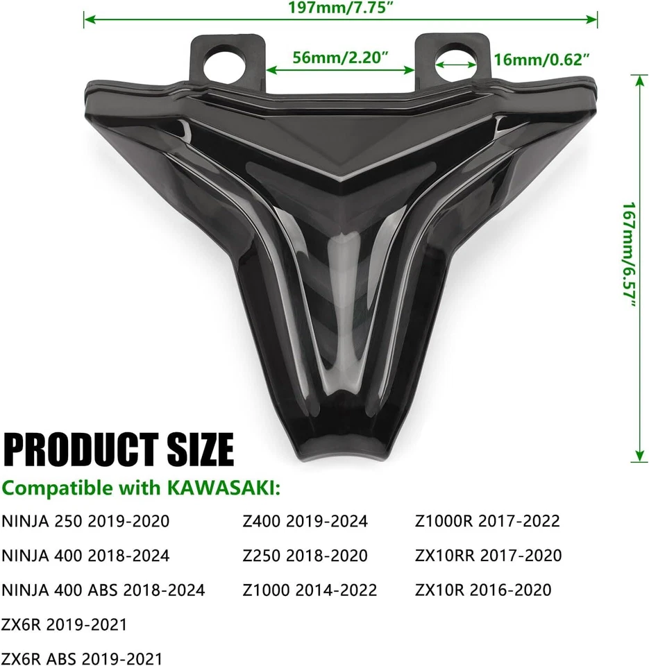 Luces traseras LED señales de giro para Kawasaki Ninja 400 Z400/Z1000/ZX-6R 2013-2024 Foto 2 de 4