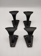 4 Antique Aluminium Coat Rack Hat Hangers Iron Hooks Old Vintage French