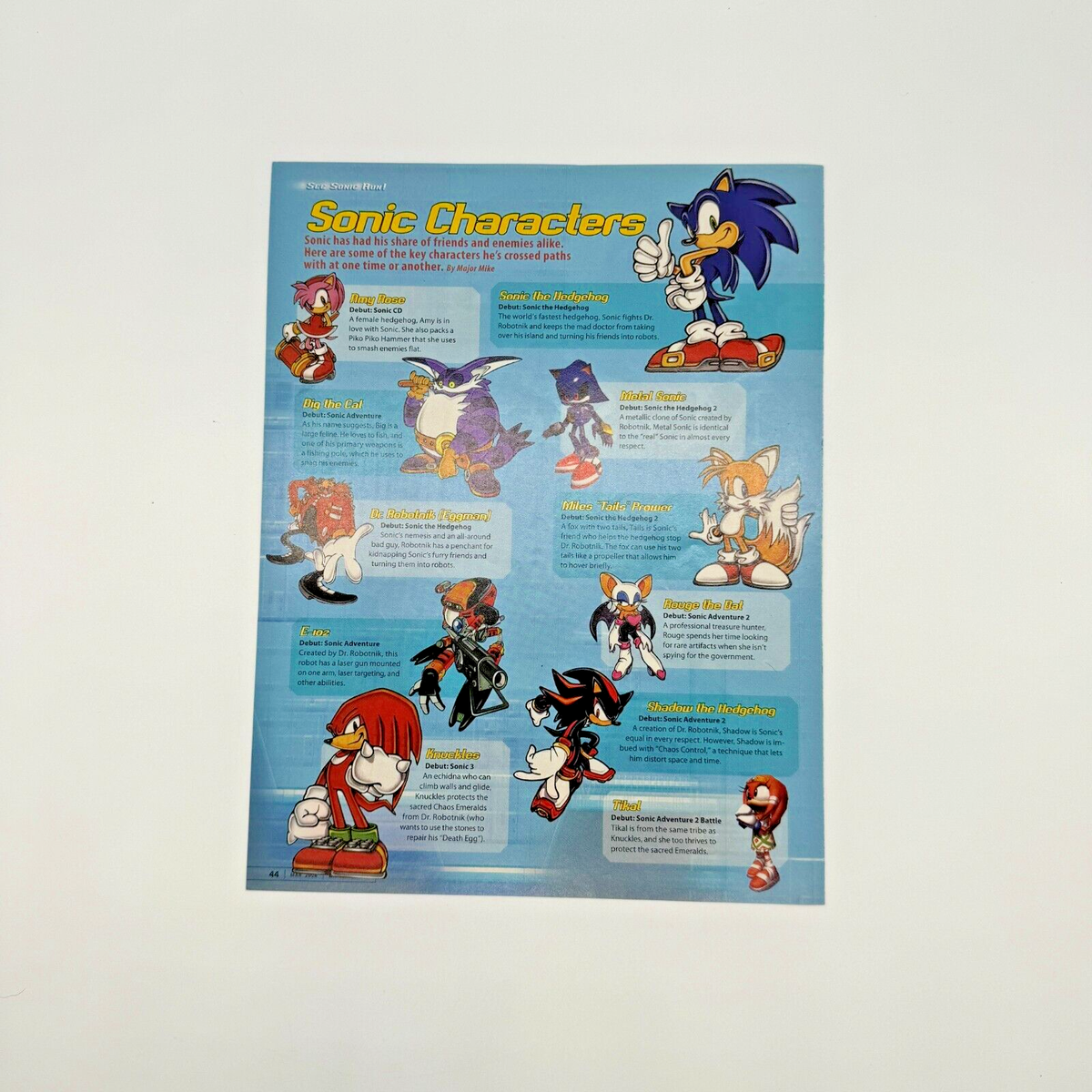 Sonic Adventure 2 Magazine Ad Sega Gamecube Nintendo E-102 | eBay