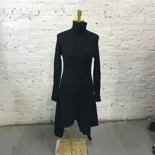 Ramy Brook Dress Women Extra Large Miley Dress Ribbed Turtleneck Sweater Dress