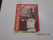 HAKEEM OLAJUWON HOUSTON COUGARS 1992 KELLOGG COLLEGE BASKETBALL GREATS #11
