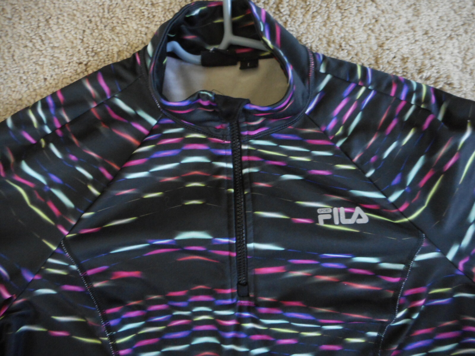 Jacket Running Athletic Zipper Pullover Black Mul… - image 4