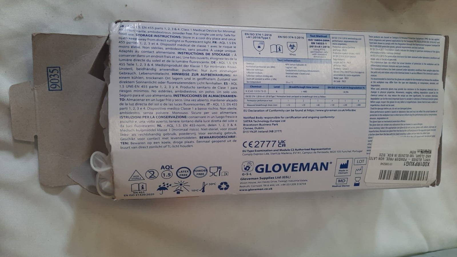 1 Box of 100 Disposable Clear Gloveman Powder Free Vinyl Gloves (G15) Non Latex eBay