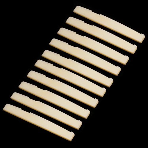 10x Guitar Unbleached BONE Saddle Compensated 2 29/32"x1/8"x3/8" (74x3x9mm)