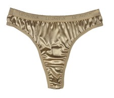Satin Thong Signature Waistband Beige L