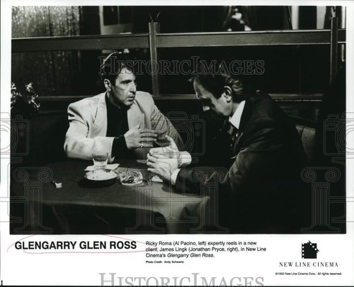 1992 Press Photo Al Pacino and Jonathan Pryce star in "Glengarry Glen Ross"