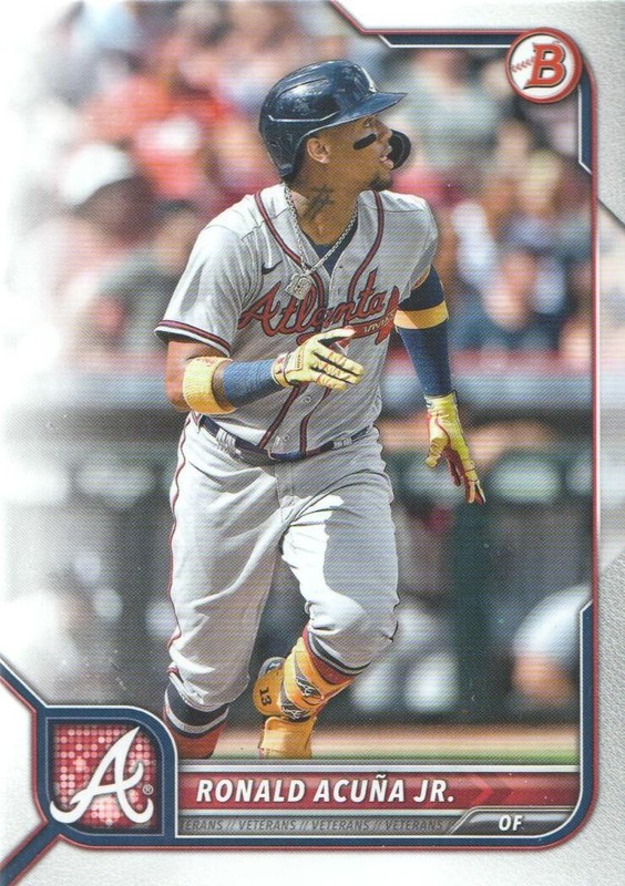 2022 Bowman Paper #70 Ronald Acuna Jr. Atlanta Braves Baseball Card