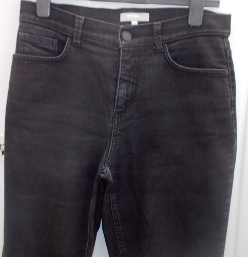 Jeans, ladies, Per Una , Black, Cotton with stretch, Size 10, Long - Picture 2 of 5