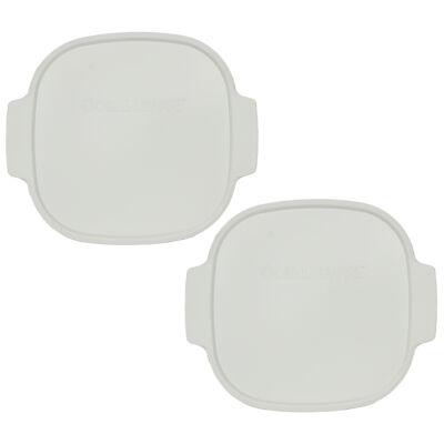 Corningware A-12-PC 5L White Rectangular Food Storage Lid with Handles (2-Pack)
