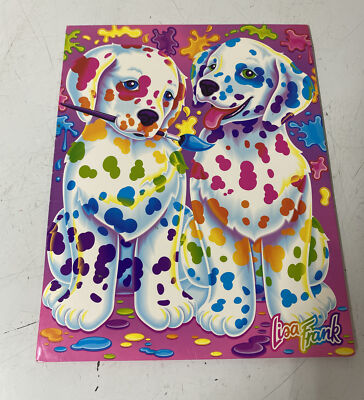 Vintage Lisa Frank Spotty & Dotty Rainbow Dalmatians Folder